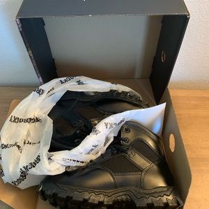Black tactical boots